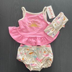 Cat and Jack Beach Baby Matching Set - 0-3 Months